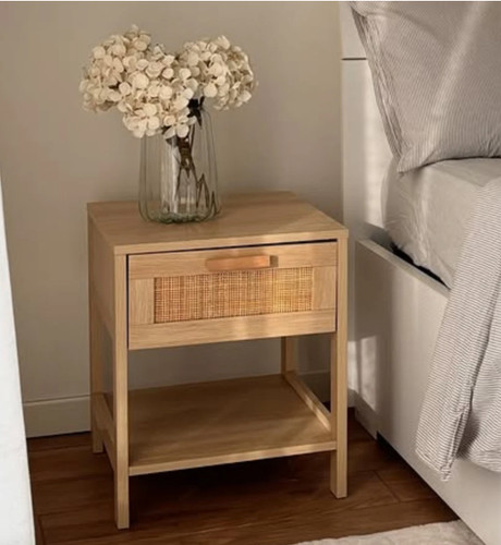 Rustic bedside table - rustic, storage