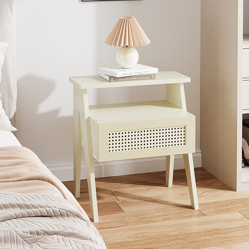 Wooden nightstand white - wooden,