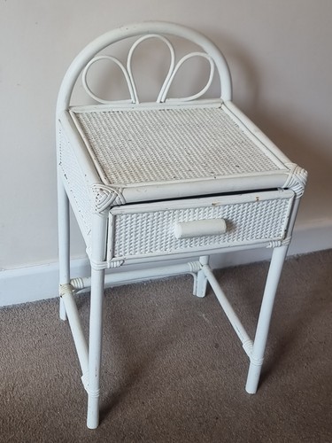 Vintage rattan bedside - vintage,