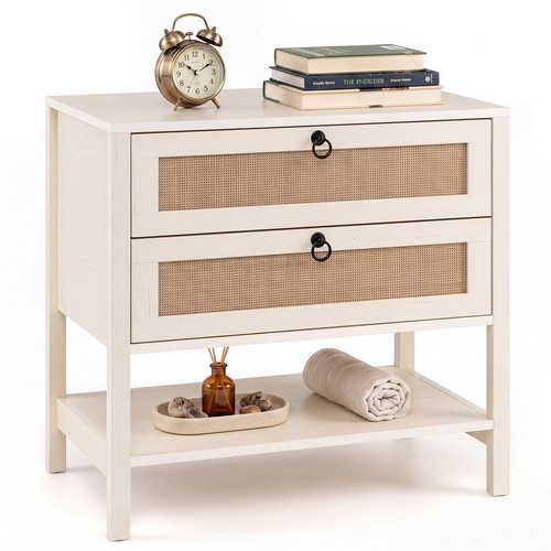Rattan bedside table - bedside, 2