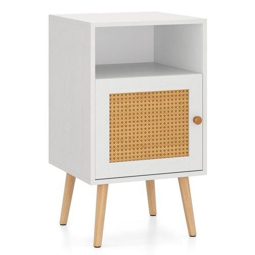 Farm house end table rattan - end,