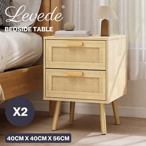Levede bedside table rattan - table,