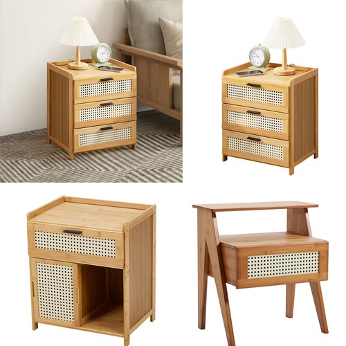 Wooden bedside table 3 - bedside,