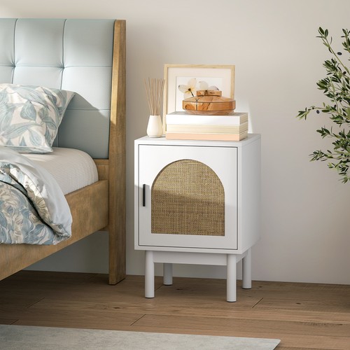Rattan bedside table - rattan,