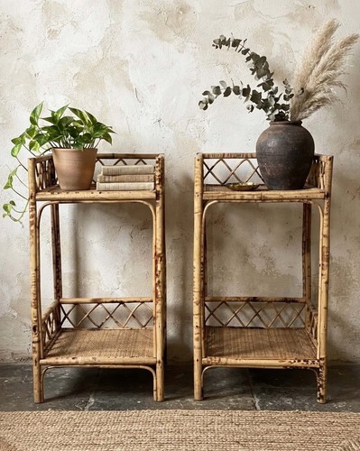 Pair vintage tiger bamboo - pair,