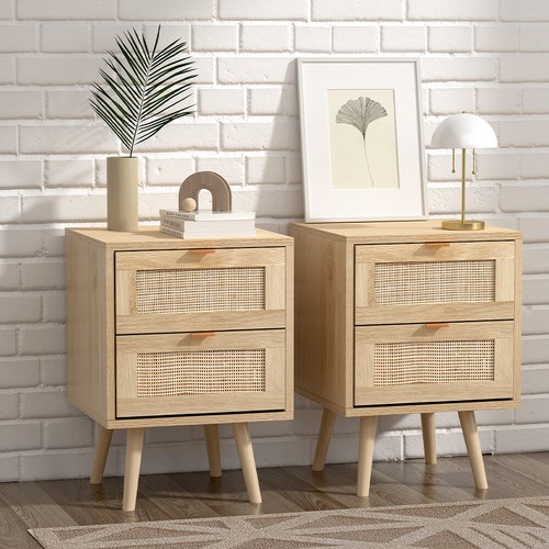 2pcs set rattan bedside - rattan,