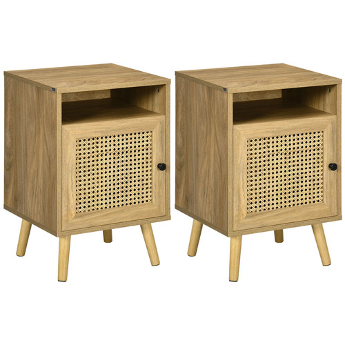 Homcom rattan bedside - rattan,