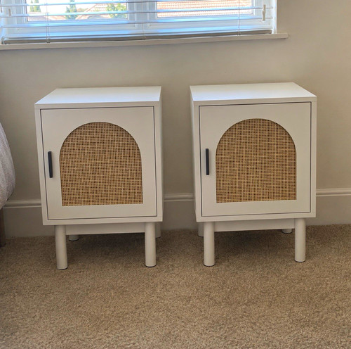Set white bedside tables - 2x,