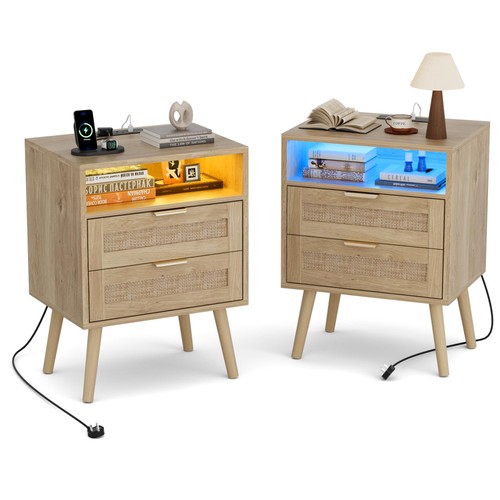 Rattan bedside tables - tables, 2