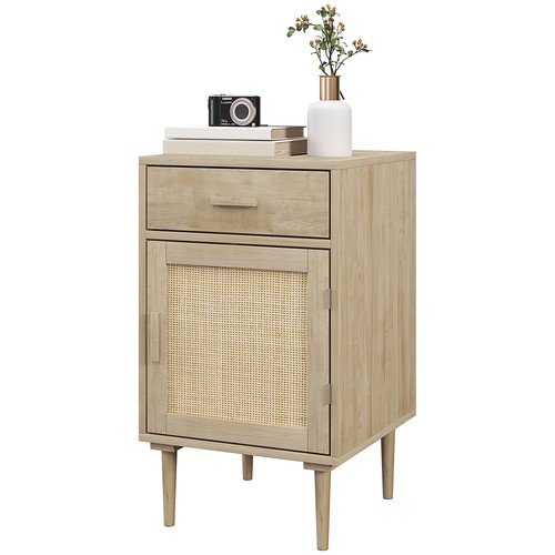 Homcom bedside table with - bedside,