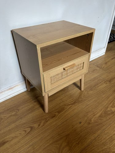 Wooden bedside table with