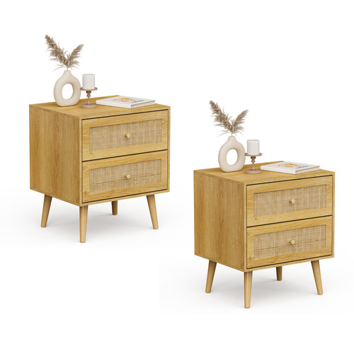 Bedside tables set rattan - tables, of