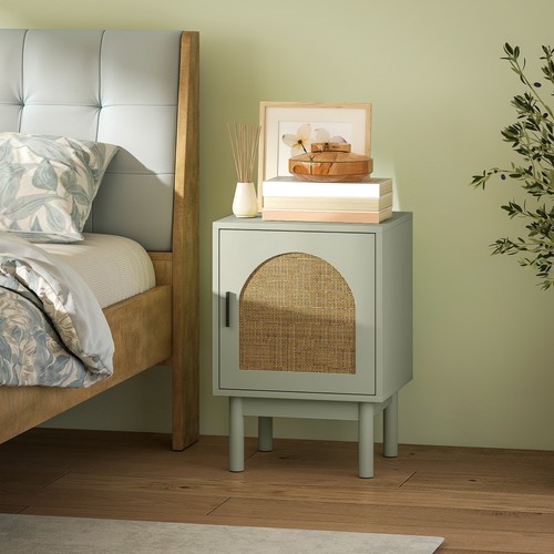 Rattan bedside table for - bedside,