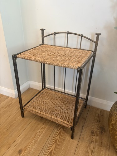 Folding iron rattan - iron, table