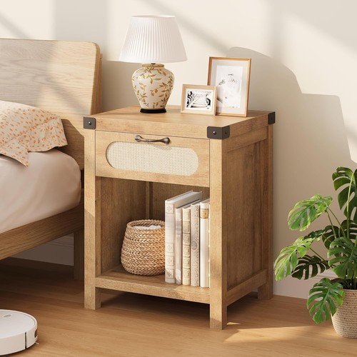 Bedside tables rattan boho - tables,