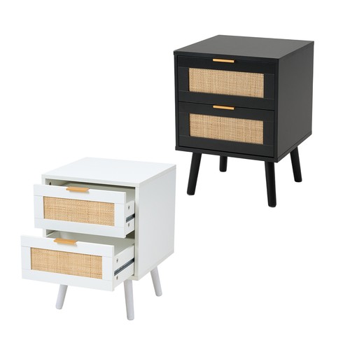 2pcs rattan bedside - rattan,