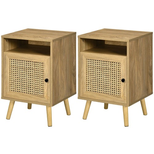 Bedside table with rattan - bedside,