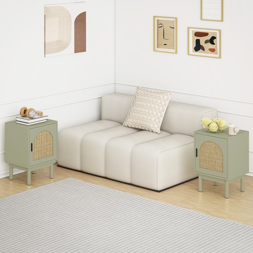 Set rattan bedside tables - rattan,