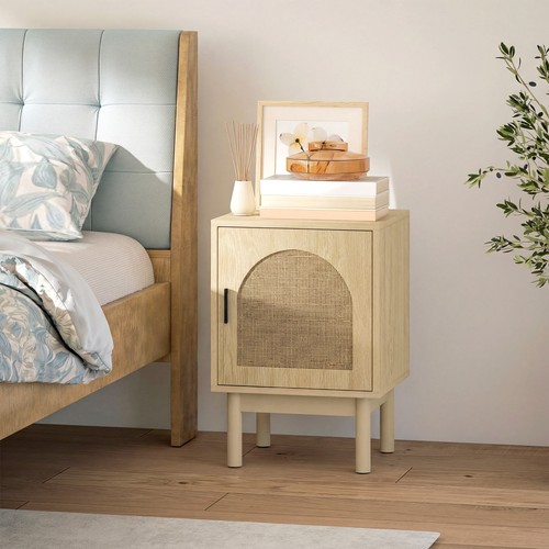 Rattan bedside table - rattan,
