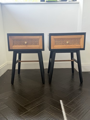 Pair rattan black gloss - rattan,
