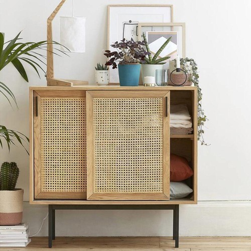Acacia cane rattan sideboard - acacia, |