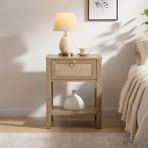 Rattan nightstand set - nightstand,