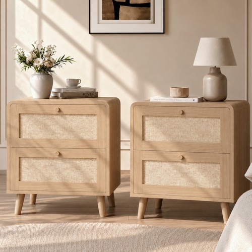 Nightstand set bedside - nightstand, 2