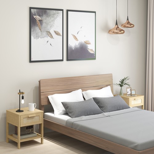 Bedside table set with - 2,