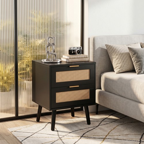 Pack rattan bedside cabinet - 2,