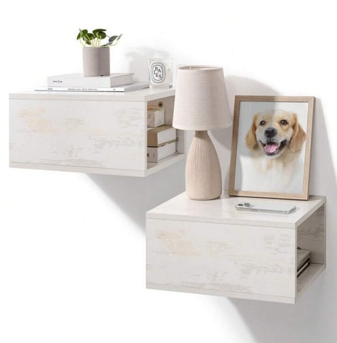 Floating bedside table set - floating, of