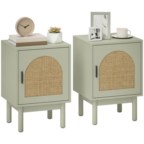 Homcom rattan bedside tables - homcom,