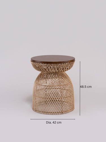Teak wood rattan - teak, side