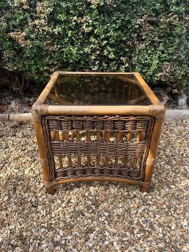Bamboo rattan wicker - glass, top